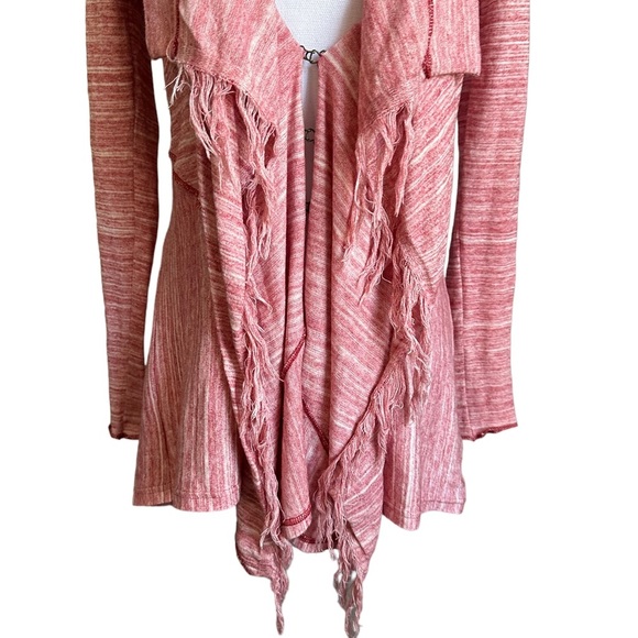 Free People Take a Bow Fringe cardigan Size S/P - Picture 7 of 16